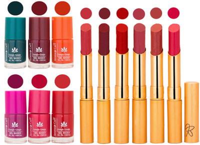 

Aroma Care Famous Combo of Nail Polish with Rythm Long Lasting Lipstick Sets 183201783(Set of 12)