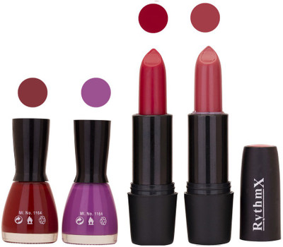 

Rythmx FB NAIL POLISHES BLACK LIPSTICKS IMPORTANT COMBO 57(Set of 4)
