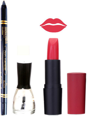 

Fashion Bar Nail Polish , OTG Lipstick , Black Kajal Combo 30(Set of 3)