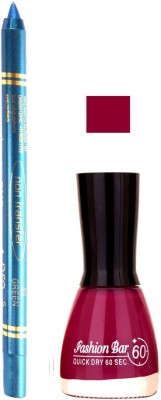 

Fashion Bar Jamuni Nail Polish With Pro Non Transfer Turquoise Blue Kajal 90(Set of 2)