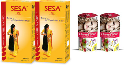 

Ban Lab Sesa Hair Oil with Glow and Charm Facial Kit(Set of 4)