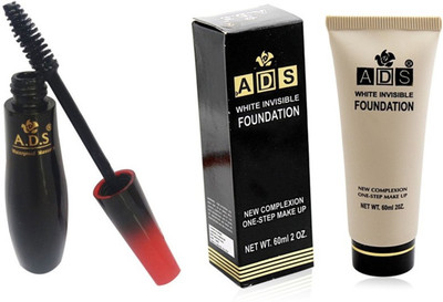 

ADS MASKARA WITH WHITE INVISIBLE FOUNDATION ( COMBO OF 2 )(Set of 2)