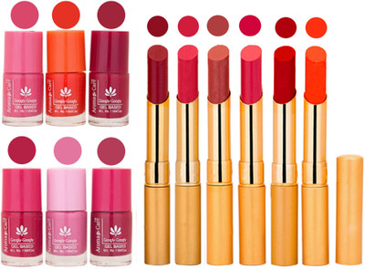 

Aroma Care Quick Dry Nail Polish and Rythm Lipstick Combo 1803201895(Set of 12)
