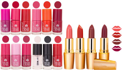 

Aroma Care All About Nail 12 Piece Color Nail Lacquer Combo Set + 4 Rythm Creamy Matte Lipstick Combo 29(Set of 16)