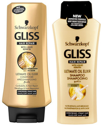 

Schwarzkopf Ultimate Oil Elixir combo with Liquid Keratin(Set of 2)
