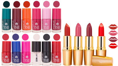 

Aroma Care All About Nail 12 Piece Color Nail Lacquer Combo Set + 4 Rythm Creamy Matte Lipstick Combo 80(Set of 16)
