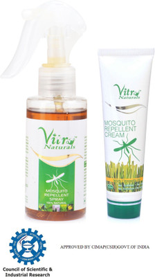 

Vitro Naturals Combo Pack Of Mosquito Repellent Spray 100 ml & Mosquito Repellent Cream 50 gm(Set of 2)