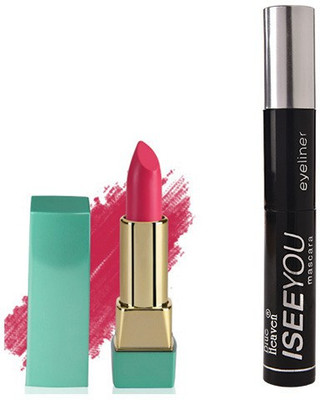 

Blue Heaven Mintz Glossy Lipstick (Rose Blossom) & I See You 2 in 1 Mascara/Eyeliner(Set of 2)
