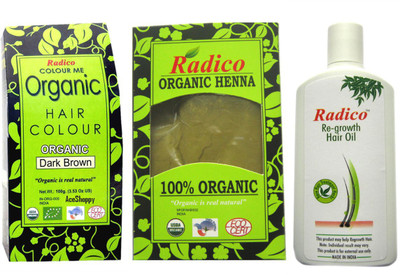 

Radico DARK BROWN WITH HENNA AND OIL(Set of 3)