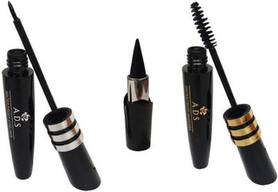 

ADS Eyeliner, Mascara, PhotoGeniC Kajal(Set of 3)