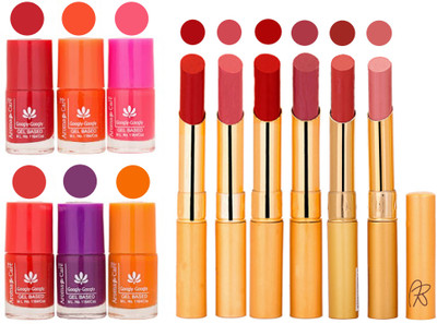 

Aroma Care Nail Polish Set and Rythm Lipstick Sets ( Modern Shades) 1803201759(Set of 12)