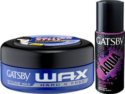 

Gatsby Styling Wax Hard & Free ,Aqua Deodorant Spray(Set of 2)