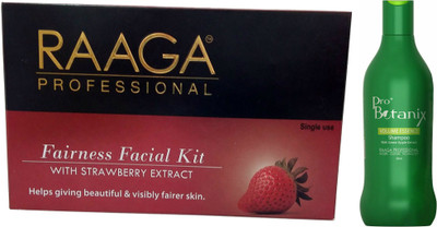 

Raaga Professional Fairness Facial Kit With ProBotanix Volume & Essence shampoo(Set of 2)