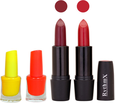 

Rythmx ST RYTH BLK LIPSTICKS AND NAIL POLISH IMPORTANT COMBO 041(Set of 4)
