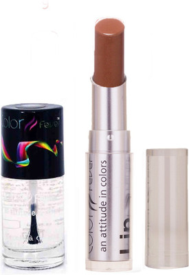 

Color Fever 935 Topcoat Nail Polish+Coffee Lipstick(Set of 2)