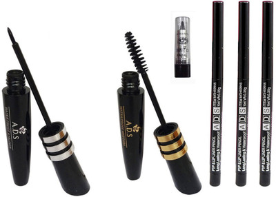 

ADS Eyeliner, Mascara, Kajal, Lip Pencils(Set of 6)