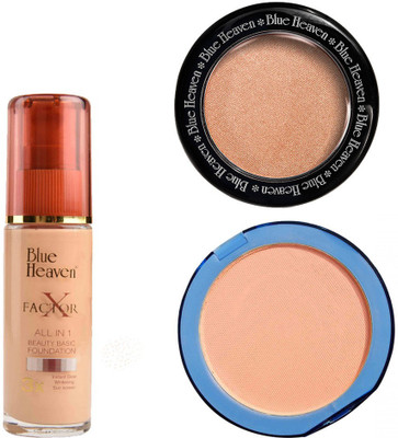 

Blue Heaven X Factor Foundation (Blush), Silk On Face Compact (Blush) & Diamond Blush on 505(Set of 3)