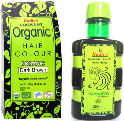 

Radico AceShoppy Dark Brown Organic Color With Ayurvedic Oil(Set of 6)