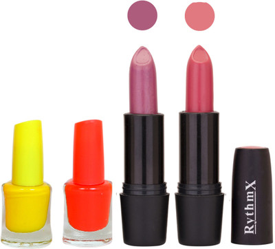 Rythmx ST RYTH BLK LIPSTICKS AND NAIL POLISH IMPORTANT COMBO 036(Set of 4)