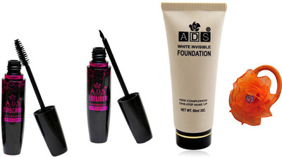 

ADS Waterproof Eyeliner / Mascara / White Invisible Foundation / Band(Set of 4)