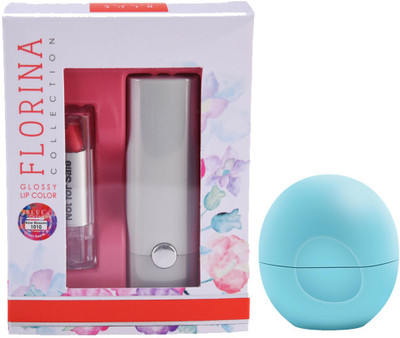 

Blue Heaven Florina Glossy Lipstick (Rose Blossom) & Lip Balm Cocoa Butter (8 GM)(Set of 2)