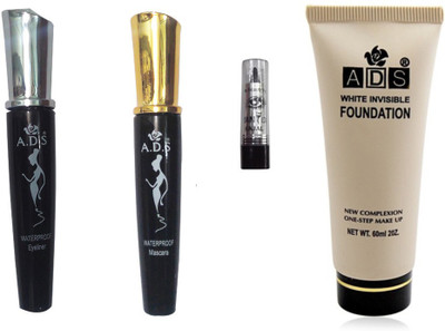

ADS Eyeliner, Mascara, Foundation and Kajal(Set of 4)