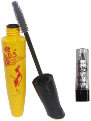 

ADS 3D Waterproof Mascara / kajal(Set of 2)