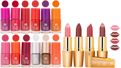 

Aroma Care Lot of 12-piece Surprise Nail Polish Set and Rythm Lipsticks Combo 122(Set of 16)