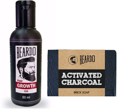

Beardo Growth Oil 50ml and activated charcoal soap 125gm(Set of 2)