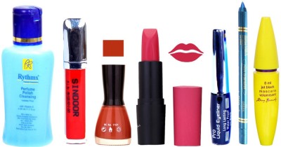 

Rythmx Remover + OTG Lipstick And Nail Polish, Eyliner, Sindoor, Kajal, Mascara Makeup Combo(Set of 7)