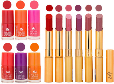 

Aroma Care Nail Polish Set and Rythm Lipstick Sets ( Modern Shades) 1803201829(Set of 12)