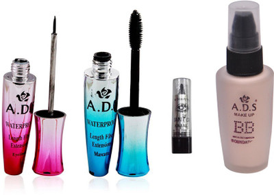 

ADS Eyeliner, Mascara, BB Foundation and Kajal(Set of 4)