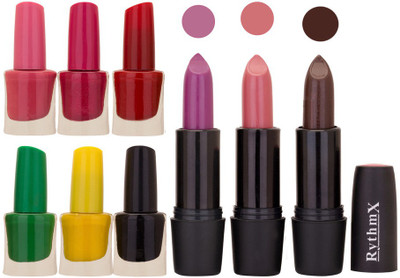 

Rythmx NEW STB RYTH BLK LIPSTICKS AND NAIL POLISH IMPORTANT COMBO 35(Set of 9)