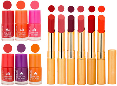 

Aroma Care Nail Polish Set and Rythm Lipstick Sets ( Modern Shades) 1803201762(Set of 12)