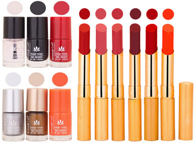 

Aroma Care 6 Nail Polish Set Rythm 6 Pcs Lipstick 6 Awesome Color for Fashion Women 2332017049(Set of 12)