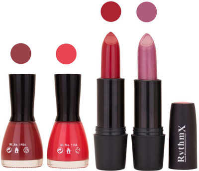 

Rythmx FB NAIL POLISHES BLACK LIPSTICKS IMPORTANT COMBO 46(Set of 4)