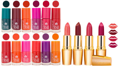 

Aroma Care All About Nail 12 Piece Color Nail Lacquer Combo Set + 4 Rythm Creamy Matte Lipstick Combo 153(Set of 16)