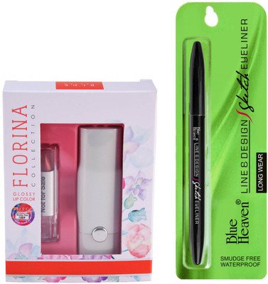 

Blue Heaven Florina Glossy Lipstick (Muddy Pink) & Line Design Sketch Eyeliner(Set of 2)