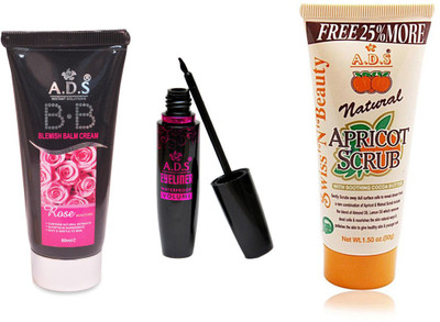 

ADS BB Cream / Waterproof Eyeliner / Scrub (50gm)(Set of 3)