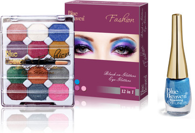 

Blue Heaven 2x1 Fashion Eye Shadow & Sparkeling Eyeliner 09 Combo.(Set of 2)