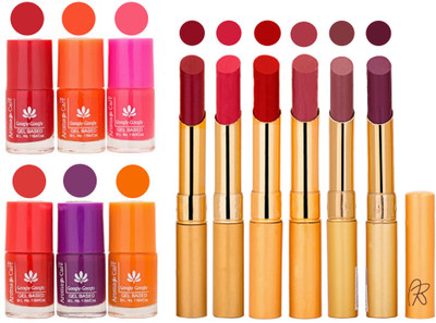

Aroma Care Nail Polish Set and Rythm Lipstick Sets ( Modern Shades) 1803201721(Set of 12)