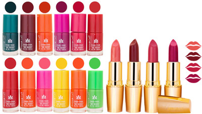 

Aroma Care All About Nail 12 Piece Color Nail Lacquer Combo Set + 4 Rythm Creamy Matte Lipstick Combo 154(Set of 16)