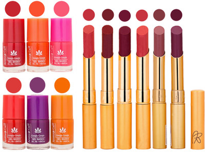 

Aroma Care Nail Polish Set and Rythm Lipstick Sets ( Modern Shades) 1803201791(Set of 12)