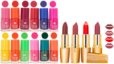 

Aroma Care Lot of 12-piece Surprise Nail Polish Set and Rythm Lipsticks Combo 187(Set of 16)