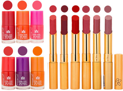 

Aroma Care Nail Polish Set and Rythm Lipstick Sets ( Modern Shades) 1803201788(Set of 12)