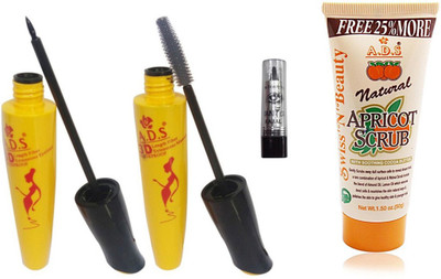 

ADS Eyeliner / Mascara / 50 gm Scrub / Kajal(Set of 4)