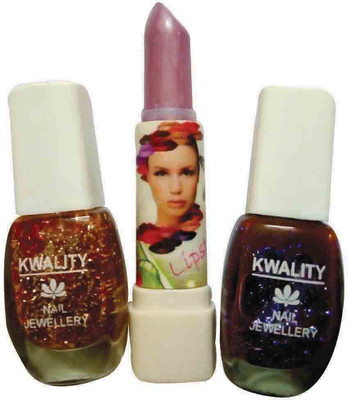 Kwality Makeup kit with Lipstick, Nail Paint-An(Set of 3)