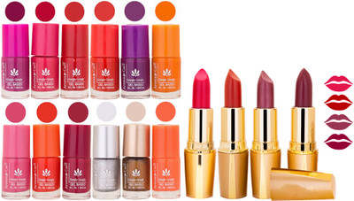 

Aroma Care All About Nail 12 Piece Color Nail Lacquer Combo Set + 4 Rythm Creamy Matte Lipstick Combo 08(Set of 16)