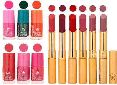 

Aroma Care Perfect Combo of Nail Polish and Rythm Lipstick Popular Shades in Wholesale Rate 2332017088(Set of 12)