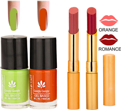 

Aroma Care Nail Polish RHYTHM Orange Lipstick Combo 090(Set of 4)